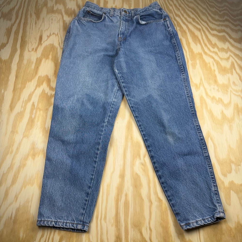 Chic Vintage 90s High Waisted Mom Jean Medium Wash Made in USA Petite 14 Tapered